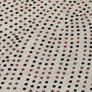 Homeroots 3' Stylish Brown Gold And Ivory Polka Dot Washable Area Rug For Indoor And Outdoor Spaces 9' X 12' Polyester 599098