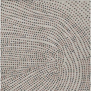 Homeroots 3' Stylish Brown Gold And Ivory Polka Dot Washable Area Rug For Indoor And Outdoor Spaces 10' X 14' Polyester 599099