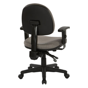 OSP Home Furnishings Sculptured Ergonomic Office Chair with Lumbar Support and Greenguard Certified Cushioned Seat 8180-294