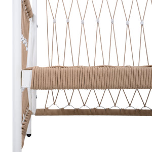 English Elm Christopher Knight Home® - [Set Of 2] Bohemian Outdoor Lounge Chairs - Handwoven Rope, Waterproof Cushions, And Steel Frame N767P306732B