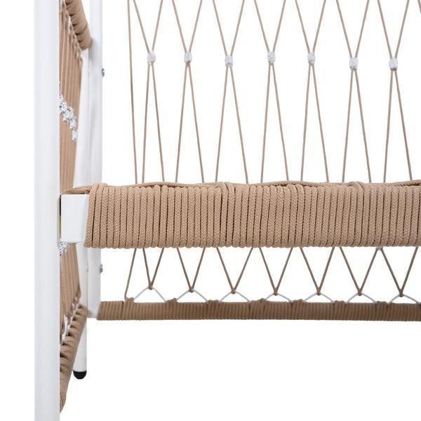 English Elm Christopher Knight Home® - [Set Of 2] Bohemian Outdoor Lounge Chairs - Handwoven Rope, Waterproof Cushions, And Steel Frame N767P306732B