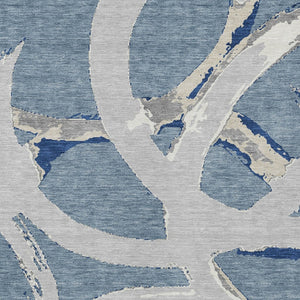 Homeroots 3' Beige Ivory And Gray Abstract Washable Area Rug For Indoor And Outdoor Spaces, Durable Design 5' X 8' Polyester 599125