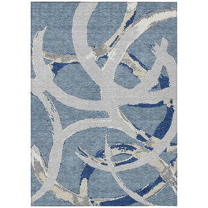 HomeRoots 9' X 12' Gray Abstract Washable Area Rug – Durable for Indoor & Outdoor Use, Stain-Resistant Design 599128