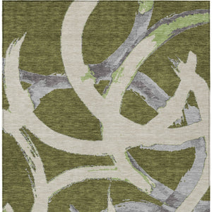 Homeroots 3' Beige Ivory And Gray Abstract Washable Area Rug For Indoor And Outdoor Spaces, Durable Design 9' X 12' Polyester 599146