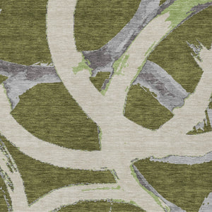 Homeroots 3' Beige Ivory And Gray Abstract Washable Area Rug For Indoor And Outdoor Spaces, Durable Design 9' X 12' Polyester 599146
