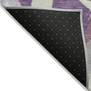 Homeroots 3' Beige Ivory And Gray Abstract Washable Area Rug For Indoor And Outdoor Spaces, Durable Design 9' X 12' Polyester 599158