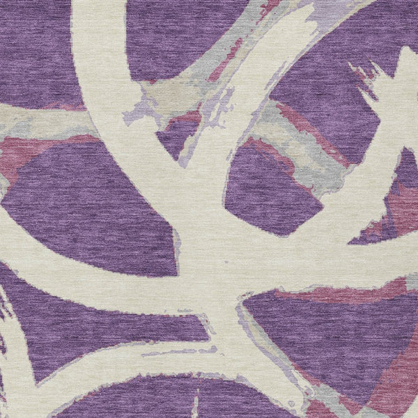 Homeroots 3' Beige Ivory And Gray Abstract Washable Area Rug For Indoor And Outdoor Spaces, Durable Design 9' X 12' Polyester 599158