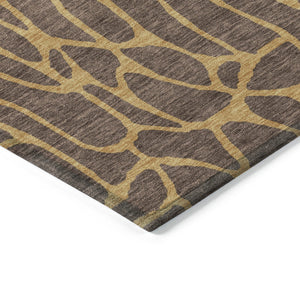 Homeroots 3' Beige And Blue Geometric Indoor Outdoor Area Rug – Durable, Washable, Stylish For Any Space 8' X 10' Polyester 599187