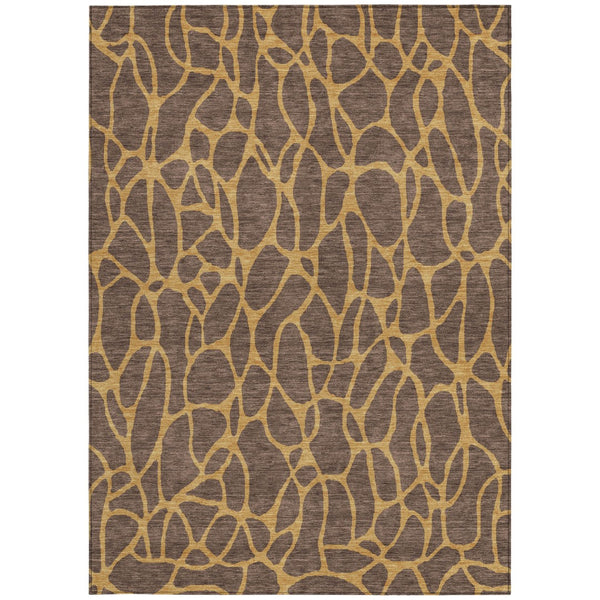 Homeroots 3' Beige And Blue Geometric Indoor Outdoor Area Rug – Durable, Washable, Stylish For Any Space 9' X 12' Polyester 599188