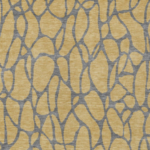 Homeroots 3' Beige And Blue Geometric Indoor Outdoor Area Rug – Durable, Washable, Stylish For Any Space 3' X 5' Polyester 599190