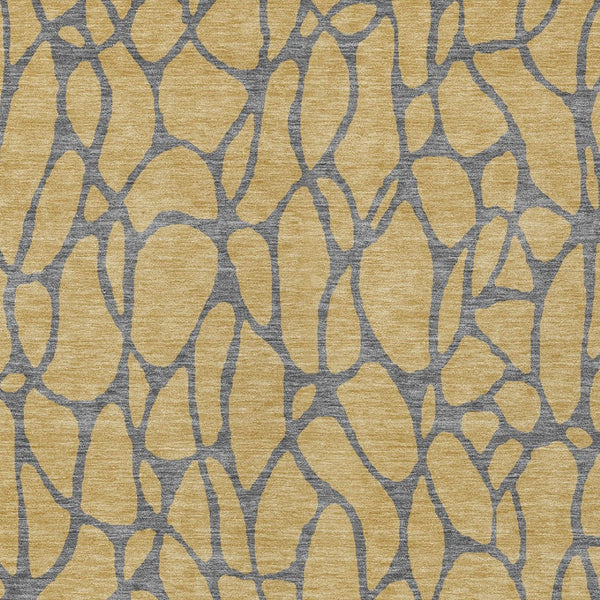 Homeroots 3' Beige And Blue Geometric Indoor Outdoor Area Rug – Durable, Washable, Stylish For Any Space 3' X 5' Polyester 599190