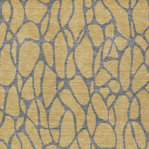 Homeroots 3' Beige And Blue Geometric Indoor Outdoor Area Rug – Durable, Washable, Stylish For Any Space 5' X 8' Polyester 599191