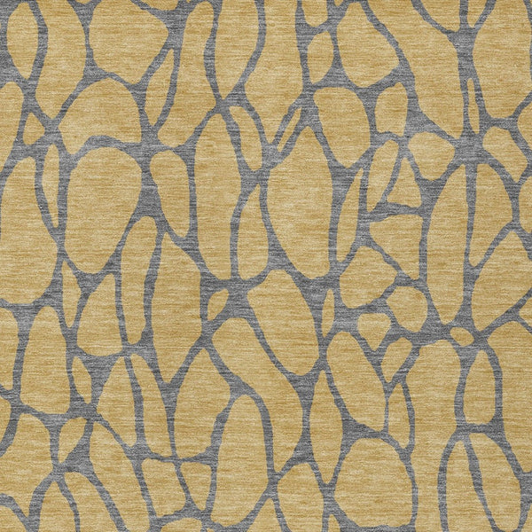 Homeroots 3' Beige And Blue Geometric Indoor Outdoor Area Rug – Durable, Washable, Stylish For Any Space 5' X 8' Polyester 599191