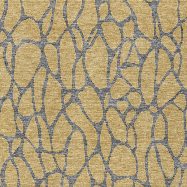 Homeroots 3' Beige And Blue Geometric Indoor Outdoor Area Rug – Durable, Washable, Stylish For Any Space 8' X 10' Polyester 599193