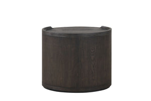 English Elm Modern Matte Two-drawer Nightstand with Dovetail Joints and Felt-lined Storage Black B2741P431069