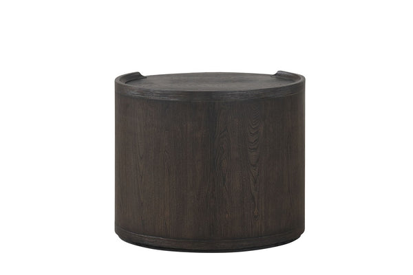 English Elm Modern Matte Two-drawer Nightstand with Dovetail Joints and Felt-lined Storage Black B2741P431069