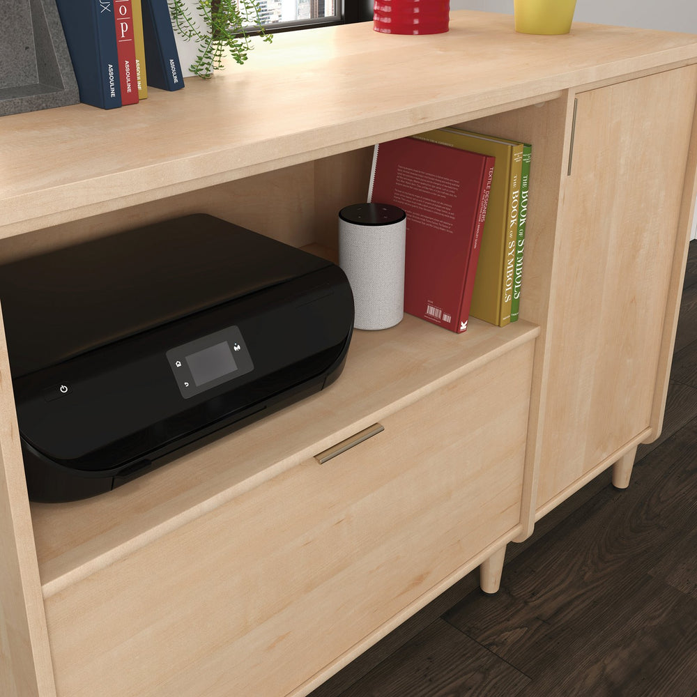 English Elm Credenza, Stylish Brown Storage For Tvs Up To 46" With Open Shelving And Concealed Compartments B356P367808