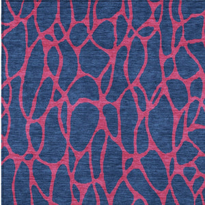 Homeroots 3' Beige And Blue Geometric Indoor Outdoor Area Rug – Durable, Washable, Stylish For Any Space 9' X 12' Polyester 599224