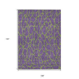 Homeroots 3' Beige And Blue Geometric Indoor Outdoor Area Rug – Durable, Washable, Stylish For Any Space 9' X 12' Polyester 599236