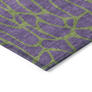 Homeroots 3' Beige And Blue Geometric Indoor Outdoor Area Rug – Durable, Washable, Stylish For Any Space 9' X 12' Polyester 599236