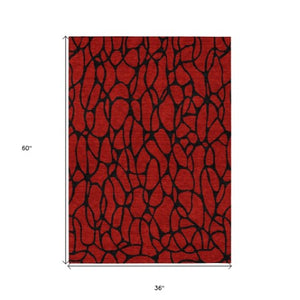 Homeroots 3' Beige And Blue Geometric Indoor Outdoor Area Rug – Durable, Washable, Stylish For Any Space 3' X 5' Polyester 599238