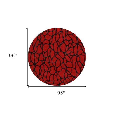 Homeroots 3' Beige And Blue Geometric Indoor Outdoor Area Rug – Durable, Washable, Stylish For Any Space 8' Round Polyester 599240