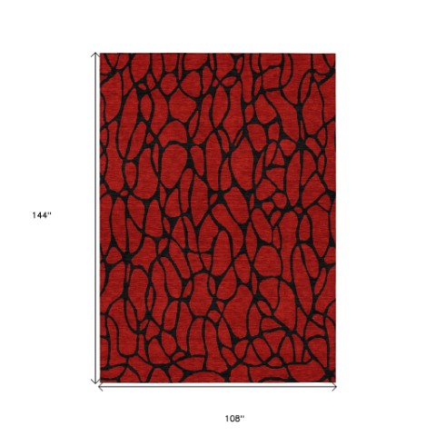 Homeroots 3' Beige And Blue Geometric Indoor Outdoor Area Rug – Durable, Washable, Stylish For Any Space 9' X 12' Polyester 599242