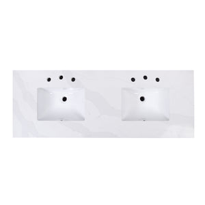 Butler Specialty Butler Brady 60 In. W Wood & Quartz Double Sink Vanity – Modern Elegance For Luxurious Bathrooms Natural Mdf,Eucalyptus,Quartz,Pine,Ceramic,Plywood,Composite Wood,Veneer 5992452-butler