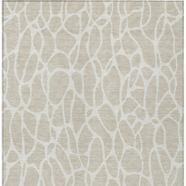 Homeroots 3' Aqua And Ivory Geometric Washable Area Rug - Perfect For Indoor And Outdoor Spaces, Durable Design 3' X 5' Polyester 599250