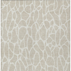 Homeroots 3' Aqua And Ivory Geometric Washable Area Rug - Perfect For Indoor And Outdoor Spaces, Durable Design 9' X 12' Polyester 599254