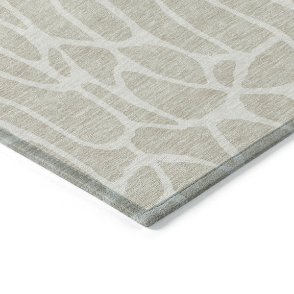 Homeroots 3' Aqua And Ivory Geometric Washable Area Rug - Perfect For Indoor And Outdoor Spaces, Durable Design 10' X 14' Polyester 599255