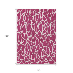 Homeroots 3' Aqua And Ivory Geometric Washable Area Rug - Perfect For Indoor And Outdoor Spaces, Durable Design 8' X 10' Polyester 599259