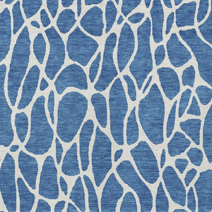 Homeroots 3' Aqua And Ivory Geometric Washable Area Rug - Perfect For Indoor And Outdoor Spaces, Durable Design 5' X 8' Polyester 599263