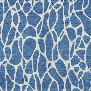 Homeroots 3' Aqua And Ivory Geometric Washable Area Rug - Perfect For Indoor And Outdoor Spaces, Durable Design 8' X 10' Polyester 599265