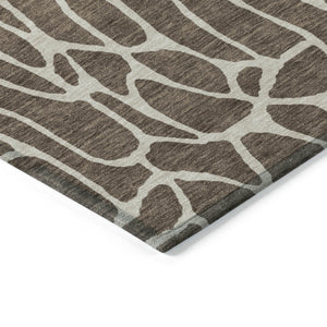 Homeroots 3' Aqua And Ivory Geometric Washable Area Rug - Perfect For Indoor And Outdoor Spaces, Durable Design 3' X 5' Polyester 599268