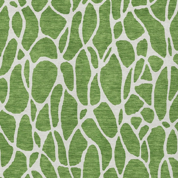 Homeroots 3' Aqua And Ivory Geometric Washable Area Rug - Perfect For Indoor And Outdoor Spaces, Durable Design 5' X 8' Polyester 599275