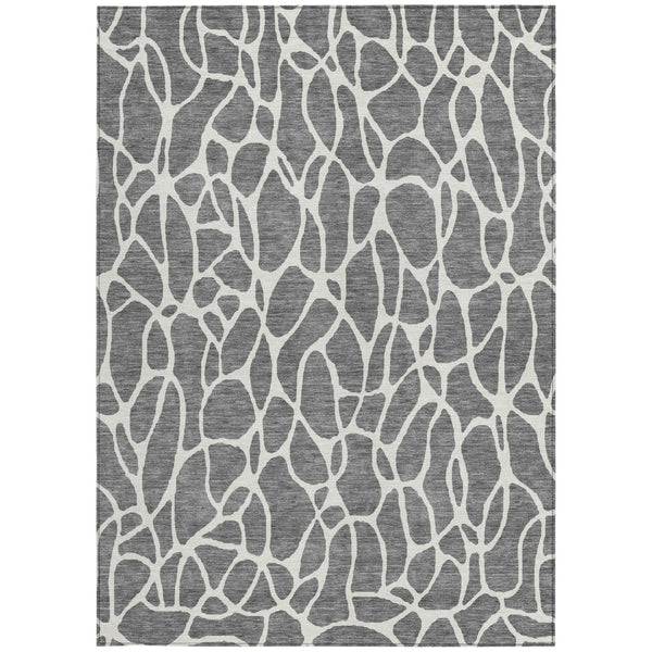Homeroots 3' Aqua And Ivory Geometric Washable Area Rug - Perfect For Indoor And Outdoor Spaces, Durable Design 3' X 5' Polyester 599286