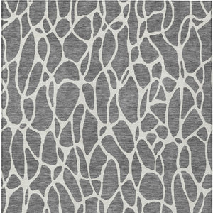 Homeroots 3' Aqua And Ivory Geometric Washable Area Rug - Perfect For Indoor And Outdoor Spaces, Durable Design 5' X 8' Polyester 599287