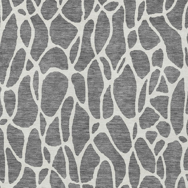 Homeroots 3' Aqua And Ivory Geometric Washable Area Rug - Perfect For Indoor And Outdoor Spaces, Durable Design 5' X 8' Polyester 599287