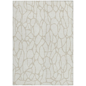 Homeroots 3' Aqua And Ivory Geometric Washable Area Rug - Perfect For Indoor And Outdoor Spaces, Durable Design 9' X 12' Polyester 599296