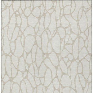 Homeroots 3' Aqua And Ivory Geometric Washable Area Rug - Perfect For Indoor And Outdoor Spaces, Durable Design 10' X 14' Polyester 599297