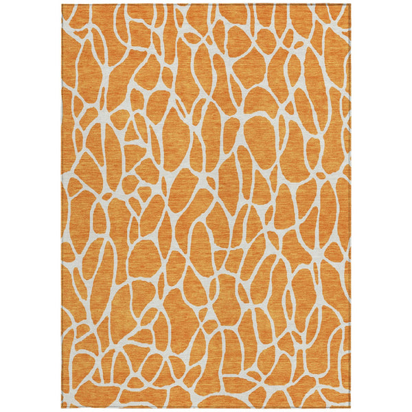 Homeroots 3' Aqua And Ivory Geometric Washable Area Rug - Perfect For Indoor And Outdoor Spaces, Durable Design 5' X 8' Polyester 599299