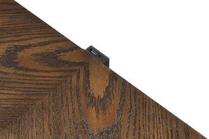 English Elm Traditional Dark Brown Nightstand Oak Veneer Dovetail Drawers Usb Charging Bedroom B2741P435896