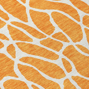 Homeroots 3' Aqua And Ivory Geometric Washable Area Rug - Perfect For Indoor And Outdoor Spaces, Durable Design 8' Round Polyester 599300