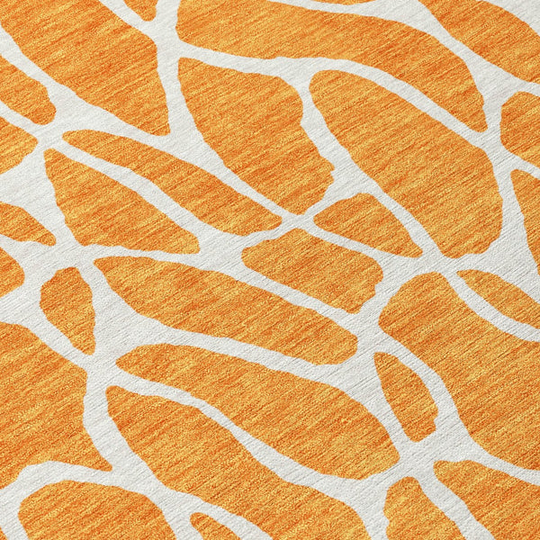 Homeroots 3' Aqua And Ivory Geometric Washable Area Rug - Perfect For Indoor And Outdoor Spaces, Durable Design 8' Round Polyester 599300