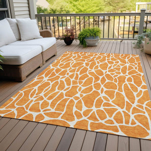 Homeroots 3' Aqua And Ivory Geometric Washable Area Rug - Perfect For Indoor And Outdoor Spaces, Durable Design 8' X 10' Polyester 599301
