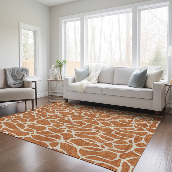 Homeroots 3' Aqua And Ivory Geometric Washable Area Rug - Perfect For Indoor And Outdoor Spaces, Durable Design 3' X 5' Polyester 599304
