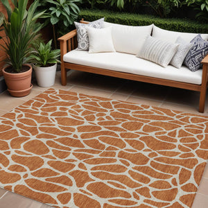 Homeroots 3' Aqua And Ivory Geometric Washable Area Rug - Perfect For Indoor And Outdoor Spaces, Durable Design 9' X 12' Polyester 599308