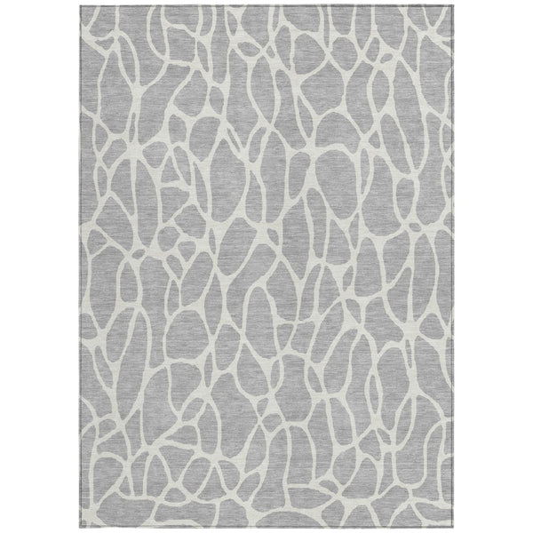Homeroots 3' Aqua And Ivory Geometric Washable Area Rug - Perfect For Indoor And Outdoor Spaces, Durable Design 3' X 5' Polyester 599310