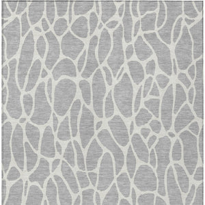 Homeroots 3' Aqua And Ivory Geometric Washable Area Rug - Perfect For Indoor And Outdoor Spaces, Durable Design 3' X 5' Polyester 599310